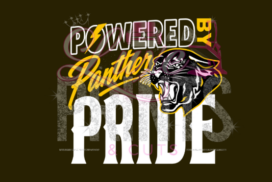 Powered By Panther Pride (Dark Clothing) (TRANSFER ONLY)