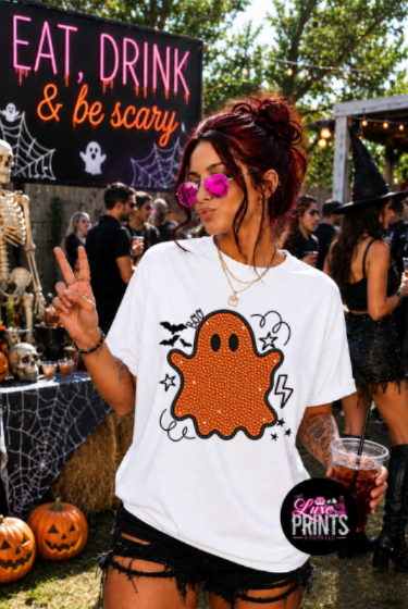 Orange Cute Ghost