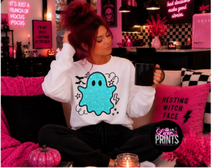 Turquoise Cute Ghost
