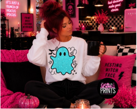 Turquoise Cute Ghost