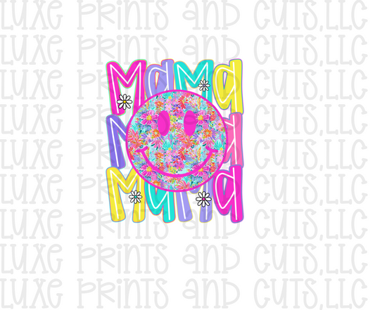 Colorful Smiley Face Moma (TRANSFER)