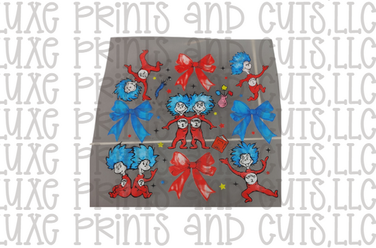 Thing 1 and 2 Bows (TRANSFER ONLY) SALE