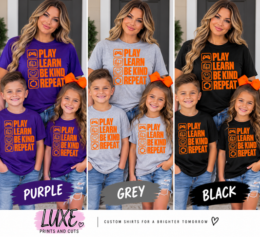 Family mockups in purple grey and black