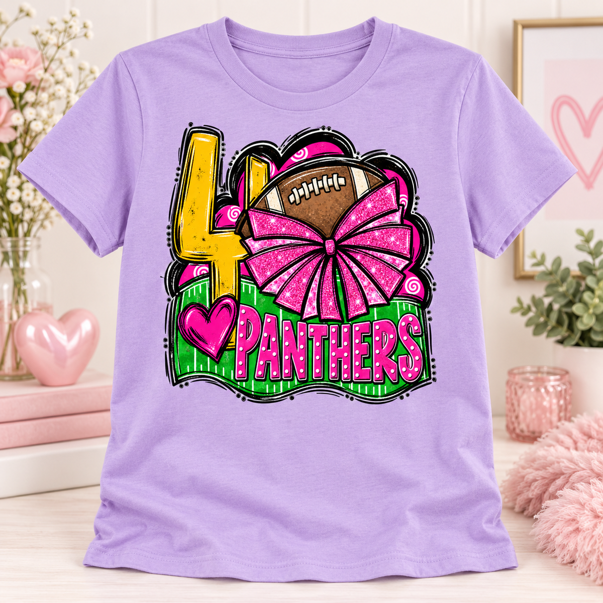 Anahuac Panthers football and cheer shirt mockup