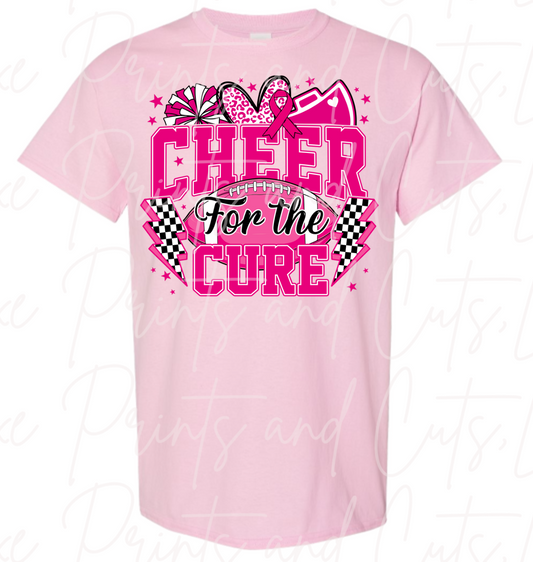 Cheer For The Cure Checkered Lighting Bolt