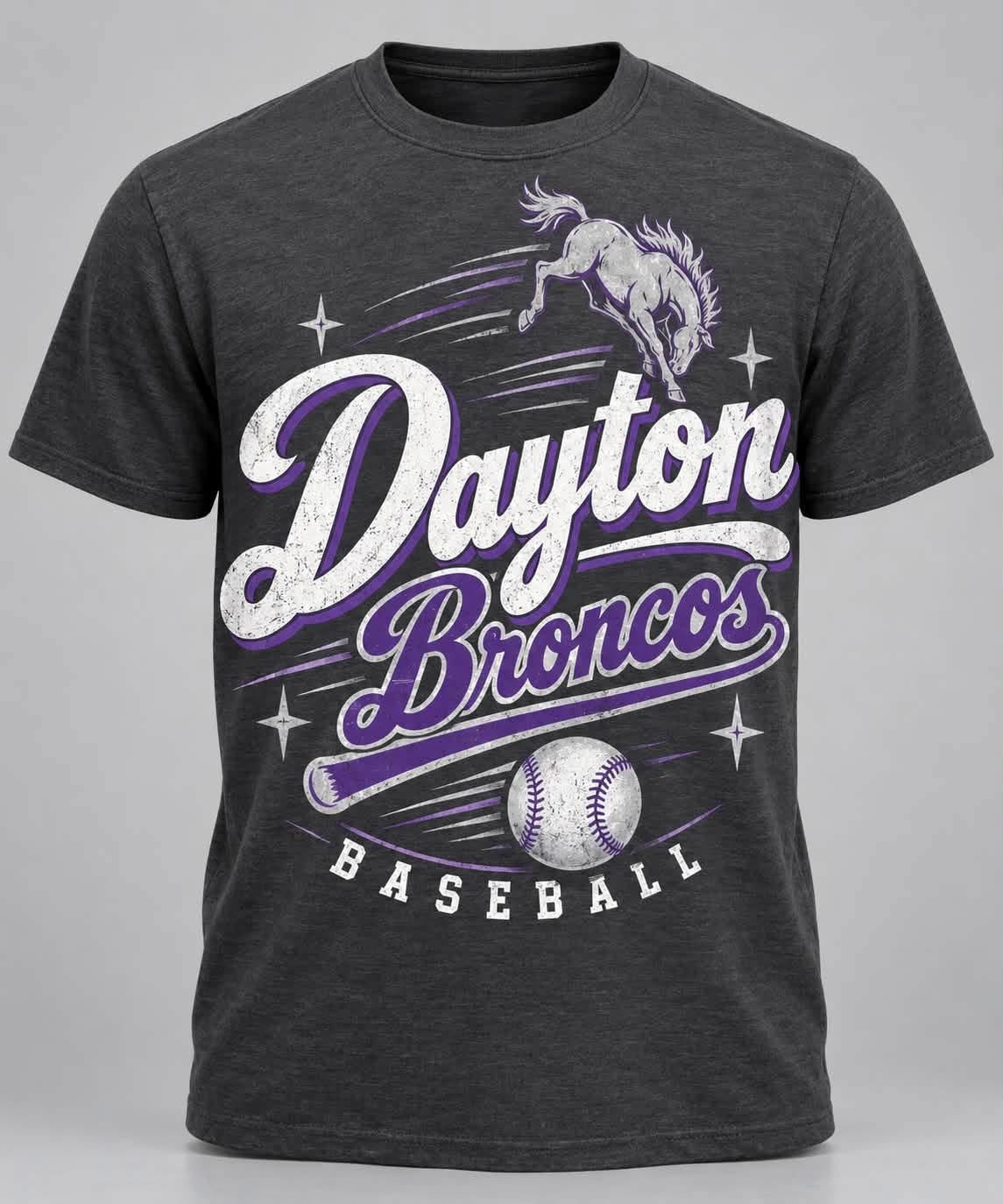 Dayton Broncos Baseball – Script Horse shirt mockup