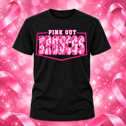 Black Dayton Broncos Pink Out shirt