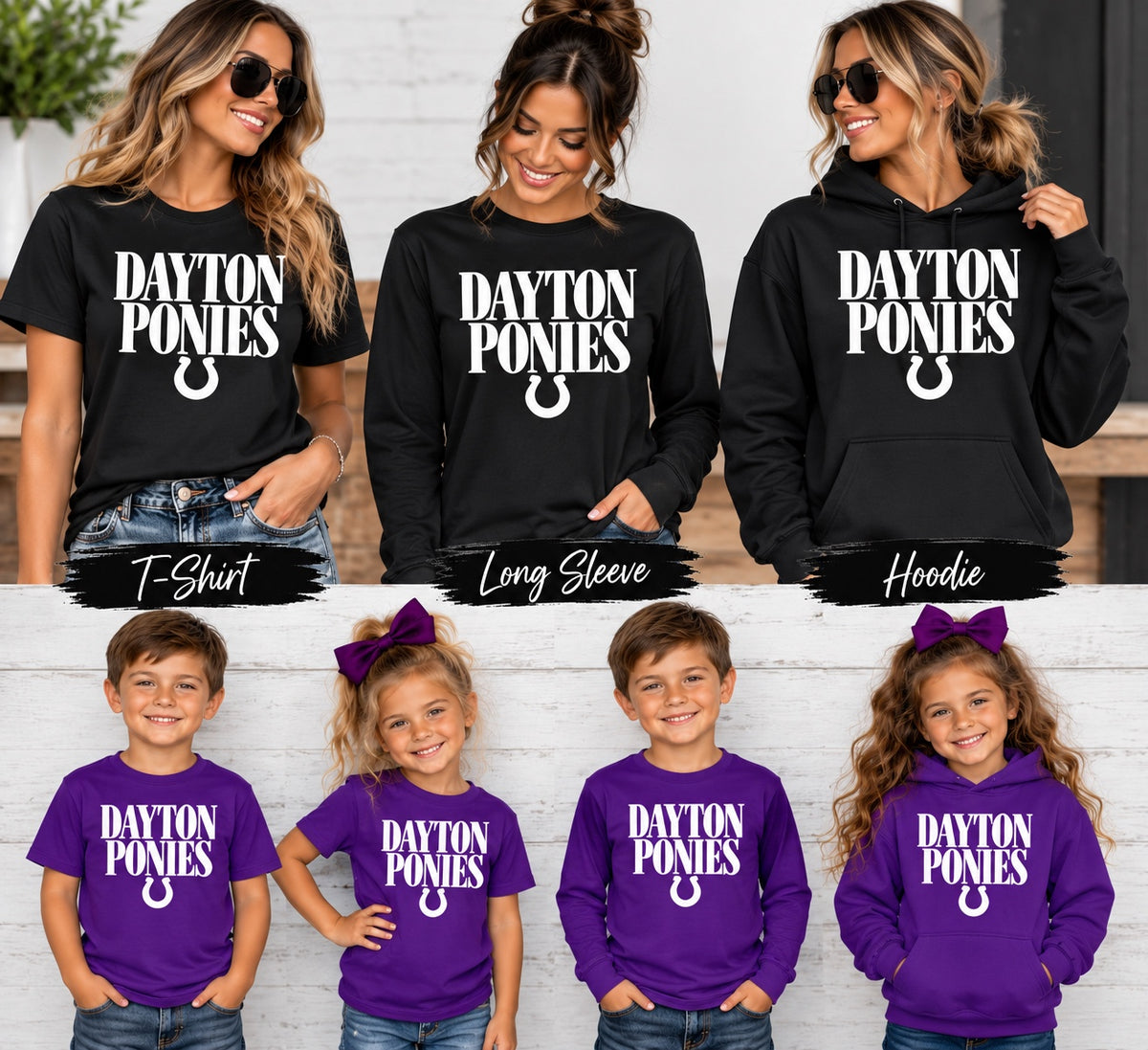Dayton Ponies Classic Horseshoe Spirit Wear