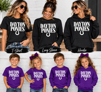 Dayton Ponies Classic Horseshoe Spirit Wear