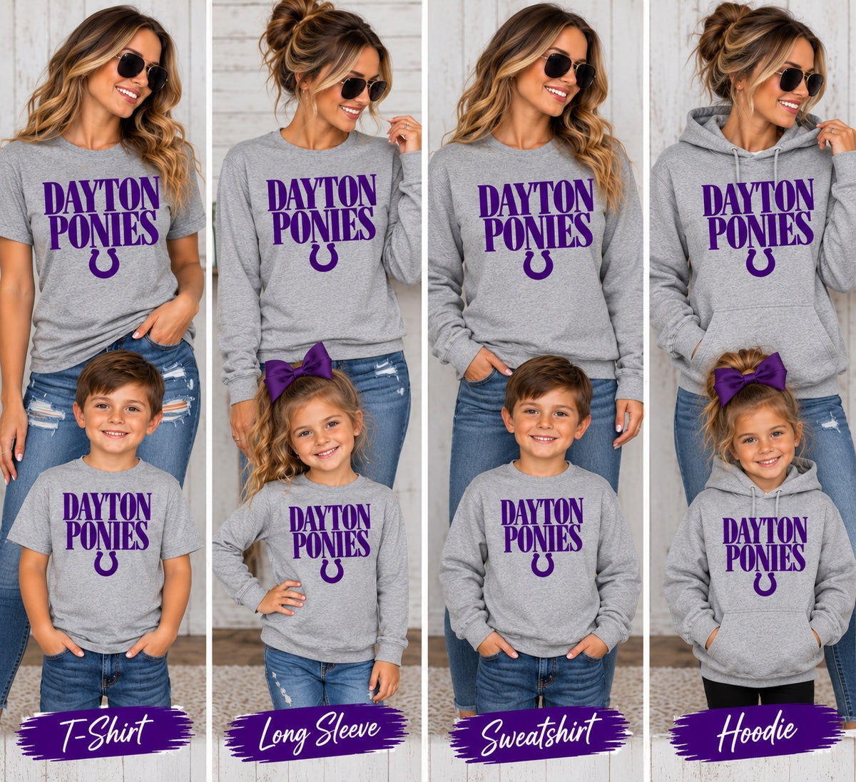 Dayton Ponies Classic Horseshoe Spirit Wear