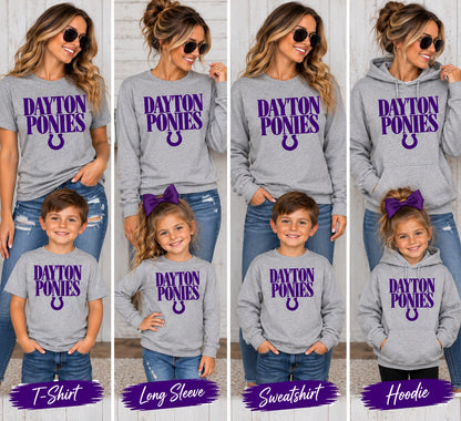 Dayton Ponies Classic Horseshoe Spirit Wear