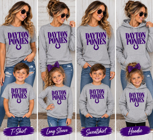 Dayton Ponies Classic Horseshoe Spirit Wear