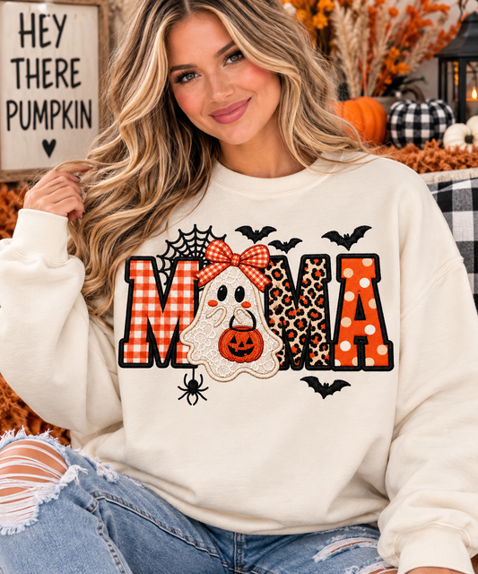 Halloween MAMA off-white sweatshirt mockup