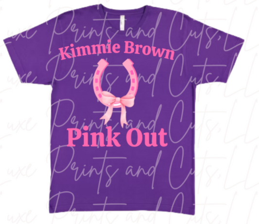 Kimmie Brown Pink Out Horseshoe