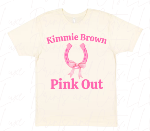 Kimmie Brown Pink Out Horseshoe
