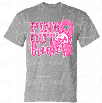 Pink out bling broncos