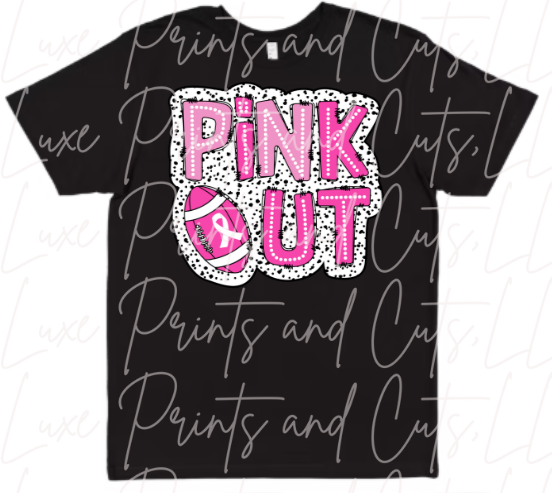 Pink out football dalmatian background