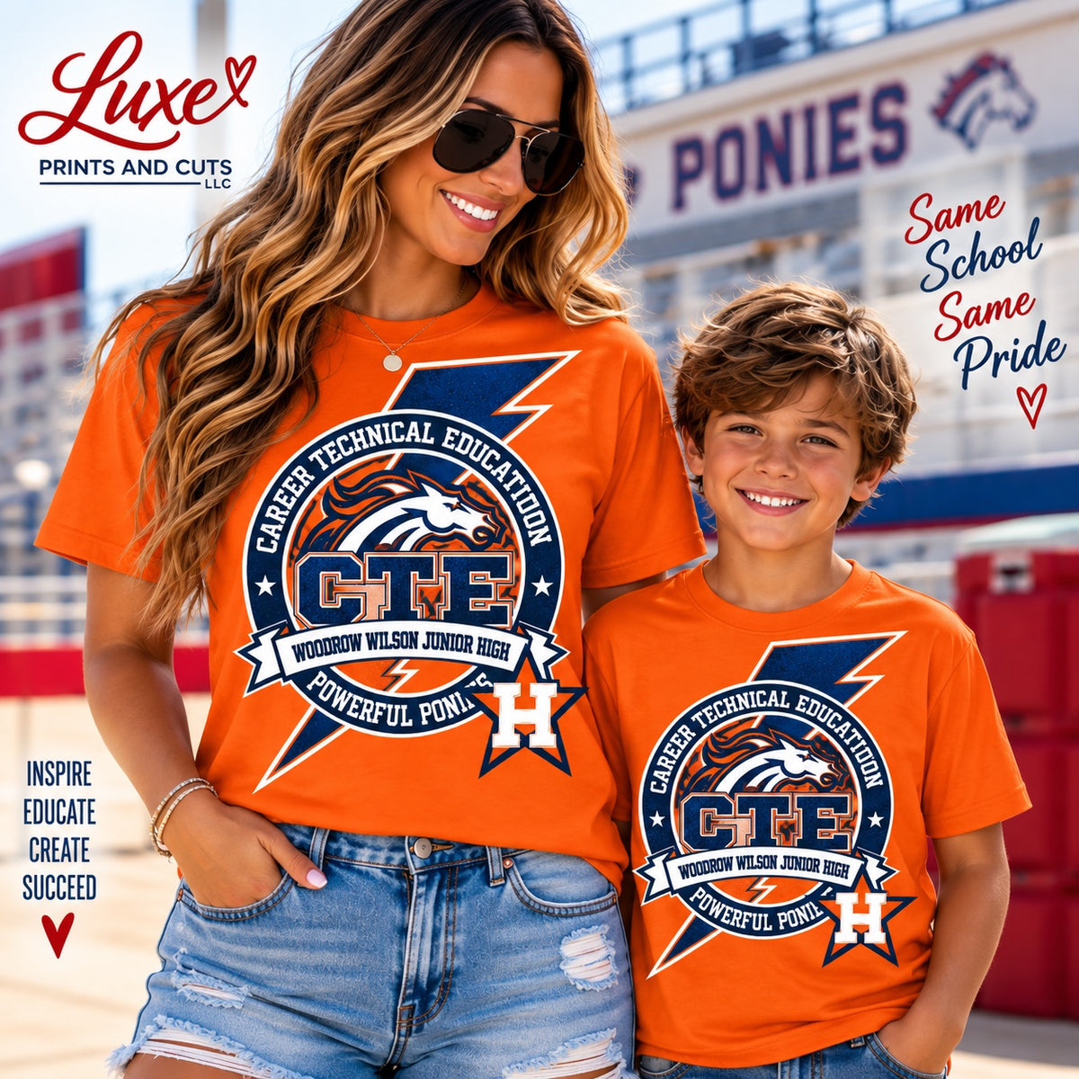 Woodrow Wilson Junior High CTE Orange shirt mockup