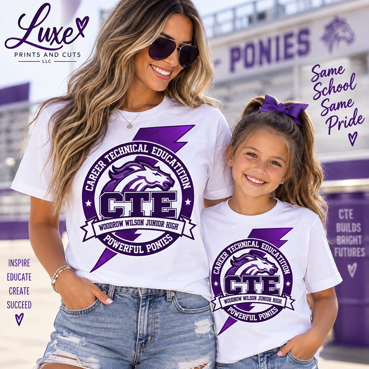 Woodrow Wilson Junior High CTE Powerful Ponies shirt mockup