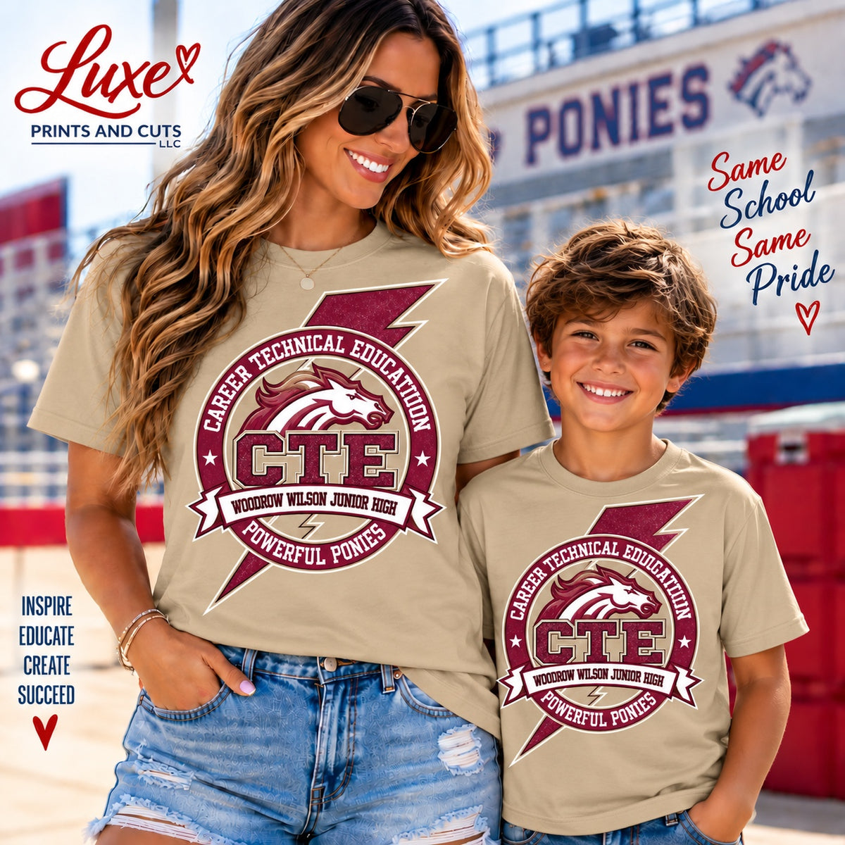 Woodrow Wilson Junior High CTE Sand shirt mockup